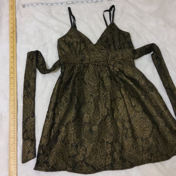 Y2K Vintage Lace Sweetheart Fit and Flare Mini Dress Medium EUC - Picture 4 of 6